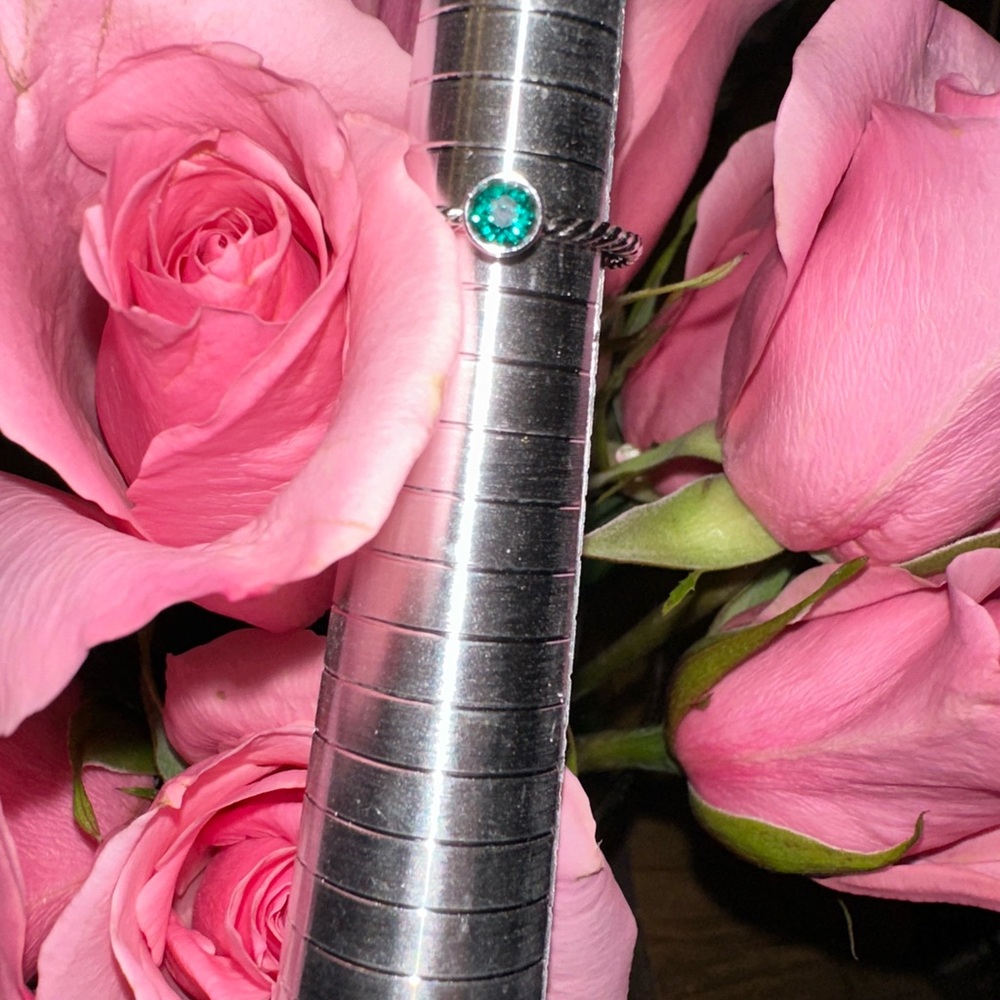 Touchstone Crystal May birthstone Ring